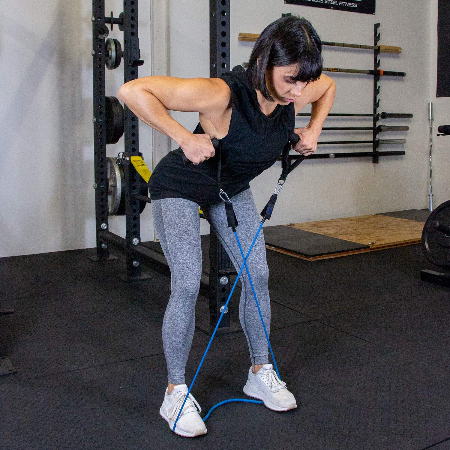 Serious Steel Resistance Tube Band Set Includes Handles, Door Anchor and Ankle Straps (45.4 kg Set or 75.8 kg Set)
