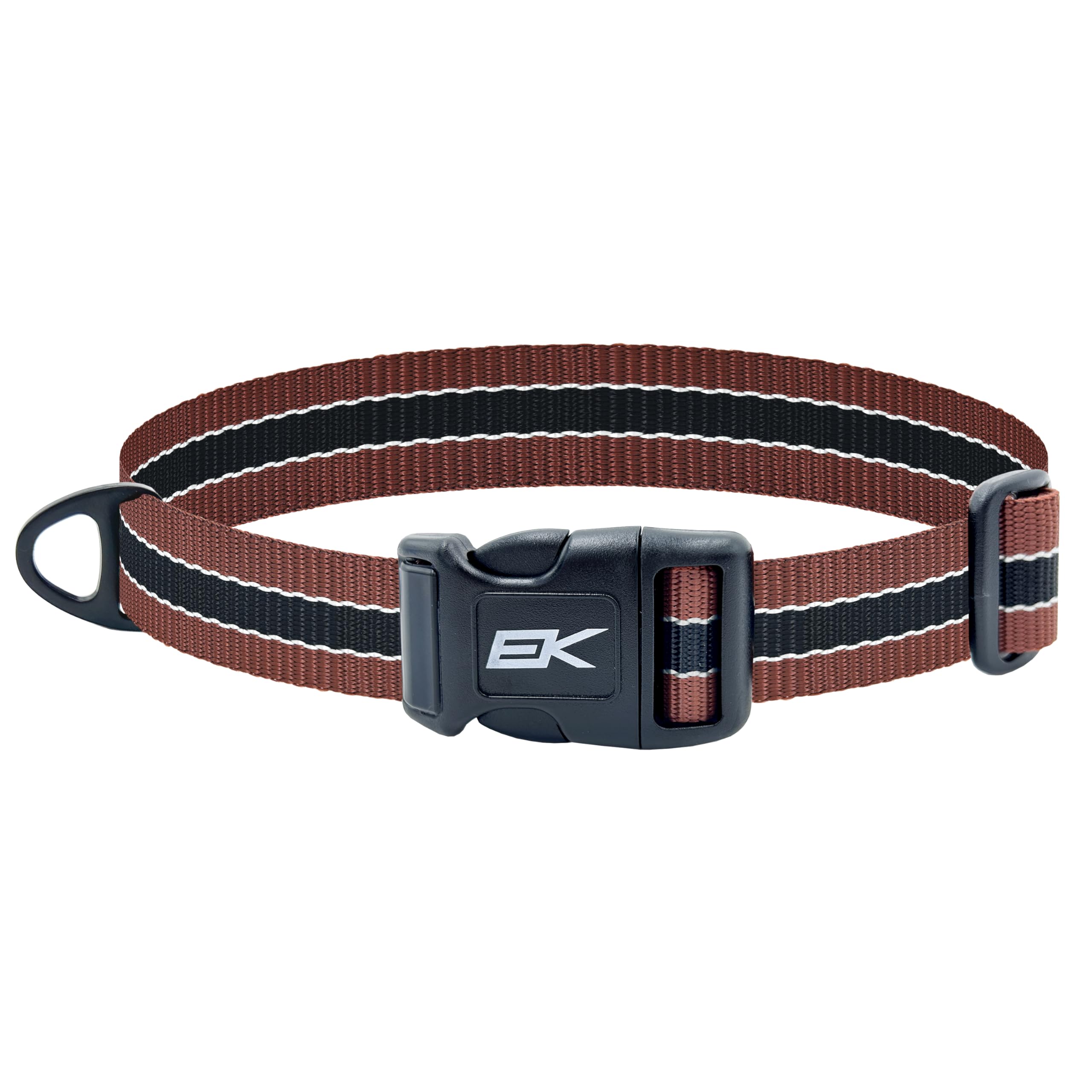 Collier large pour chien en nylon marron EK World Wide réglable pour grand cou 61 cm