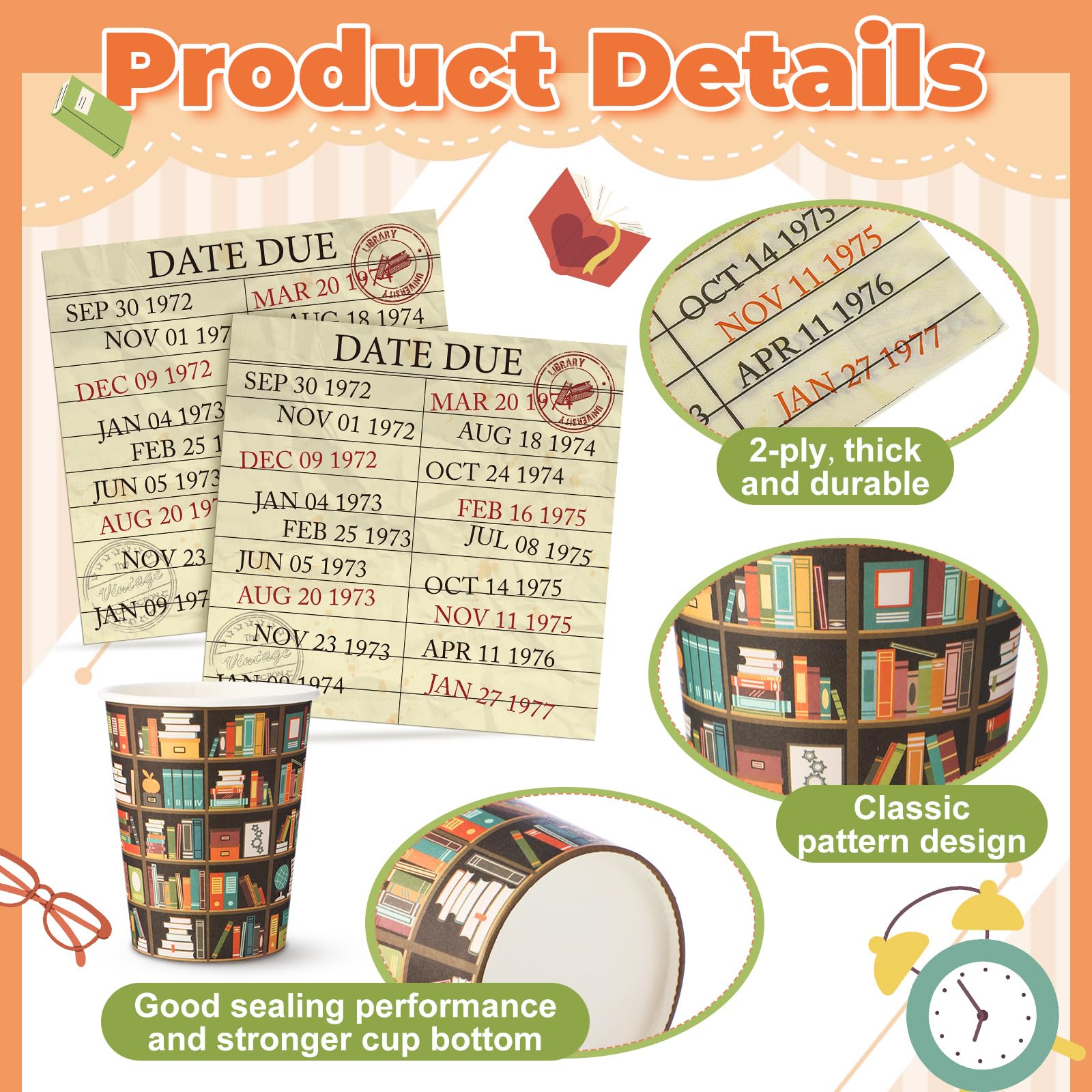 2-Piece Book Club Banner - 4.92 Ft Library Garland For Reading Parties & Book Lovers
