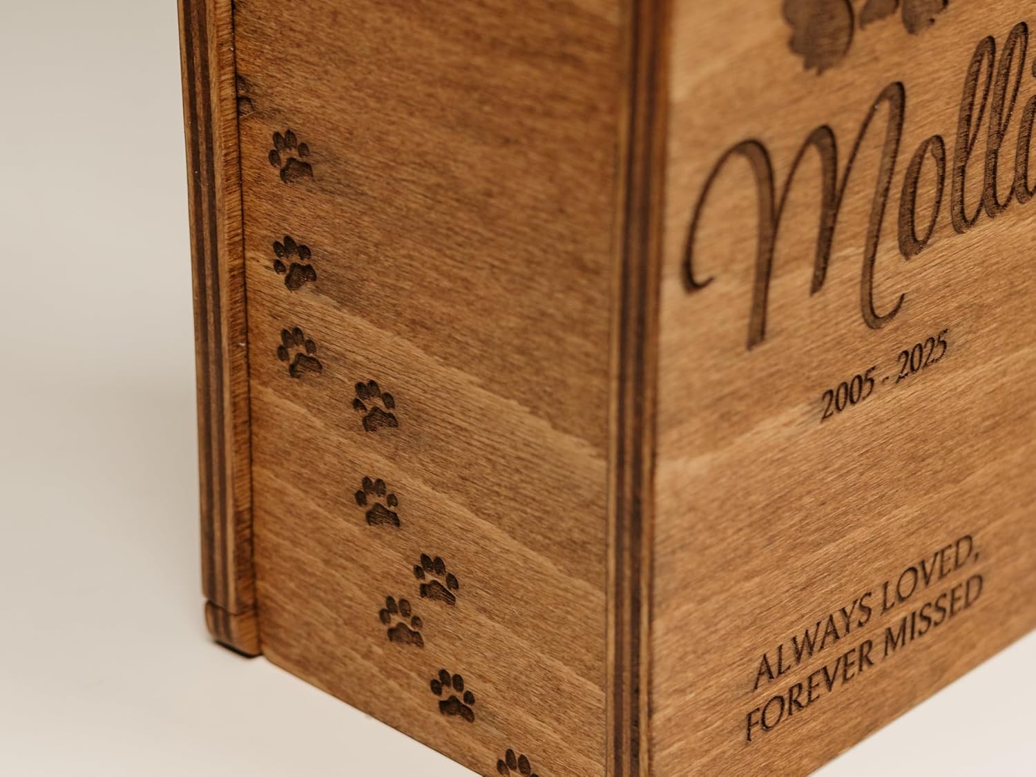 Tree of Life Wooden Cremation Urn for Human Ashes with Farewell Guest Book – Personalized Wood Memorial Box, Handmade Funeral Keepsake with Engraving, Large and Small Sizes for Adult, Pet or Child