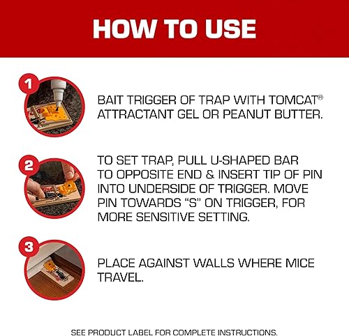 Miniatura 5 de Tomcat 373312 Trampa de madera para ratones, 4 unidades (paquete de 12)