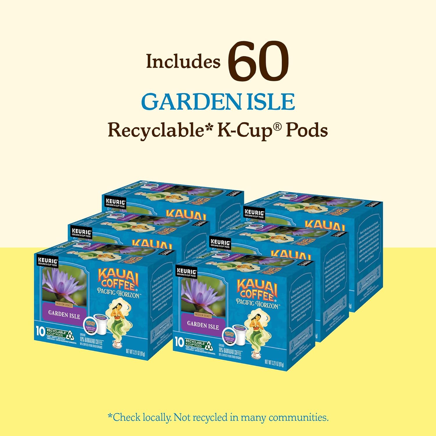 Kauai Coffee Garden Isle Medium Roast - Compatible with Keurig K-Cup Brewers, 10 CT (Pack of 6) - Image 5