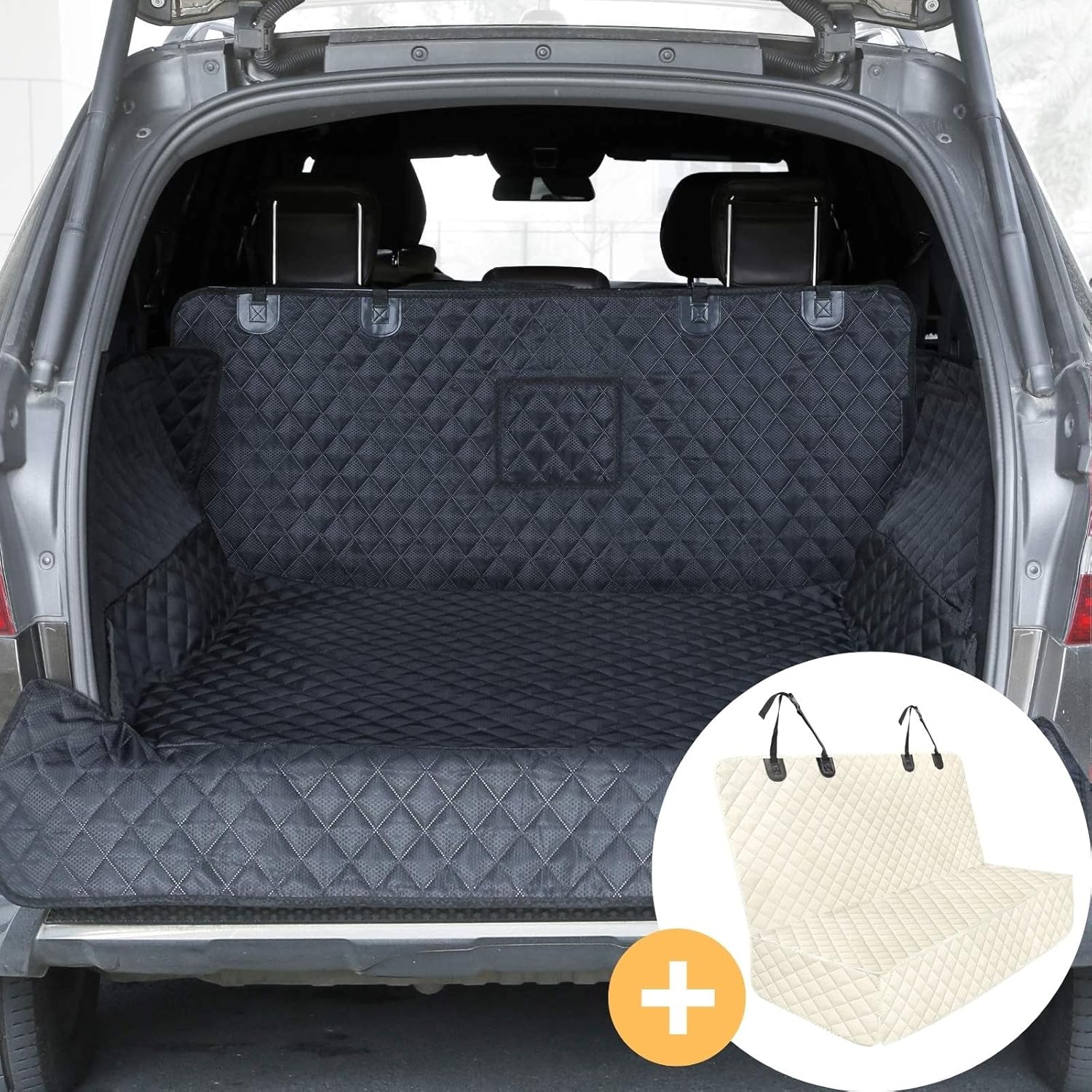 PETICON Dog Car Seat Cover and Cargo Liner, Nonslip Durable