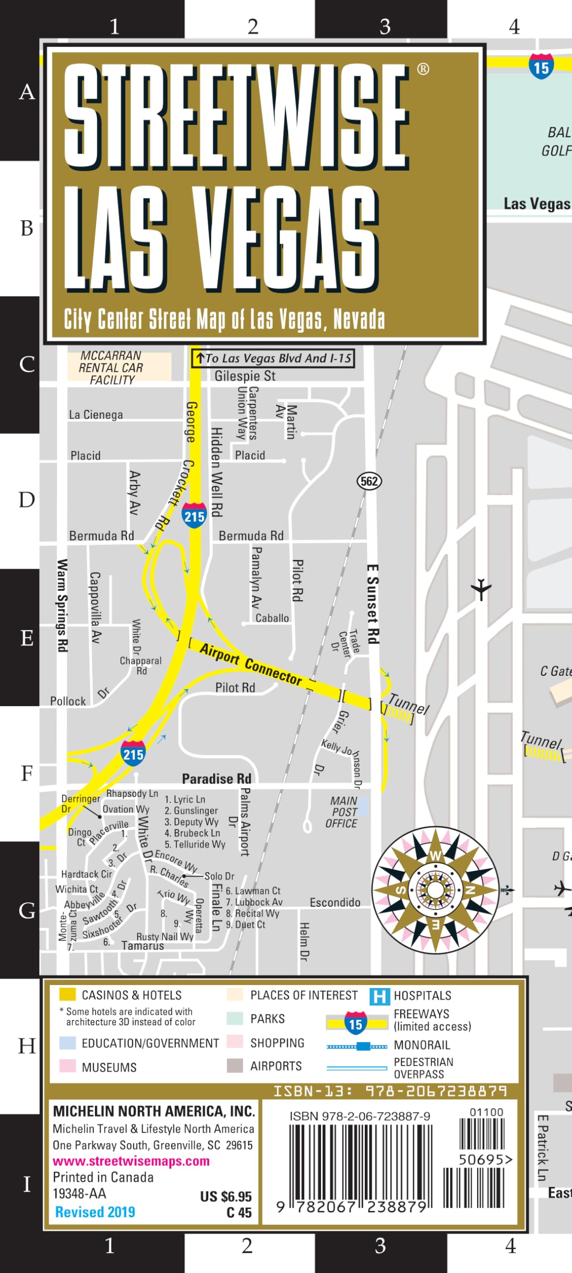 Michelin Streetwise Las Vegas: City Center Map of Las Vegas, Nevada