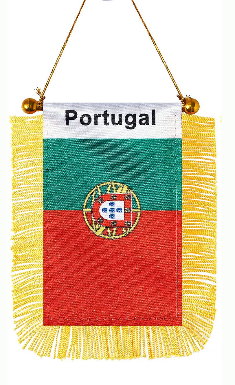 Portugal Autofensterflagge Klein Mit Saugnapf – Reißfest & Sonnenbeständig