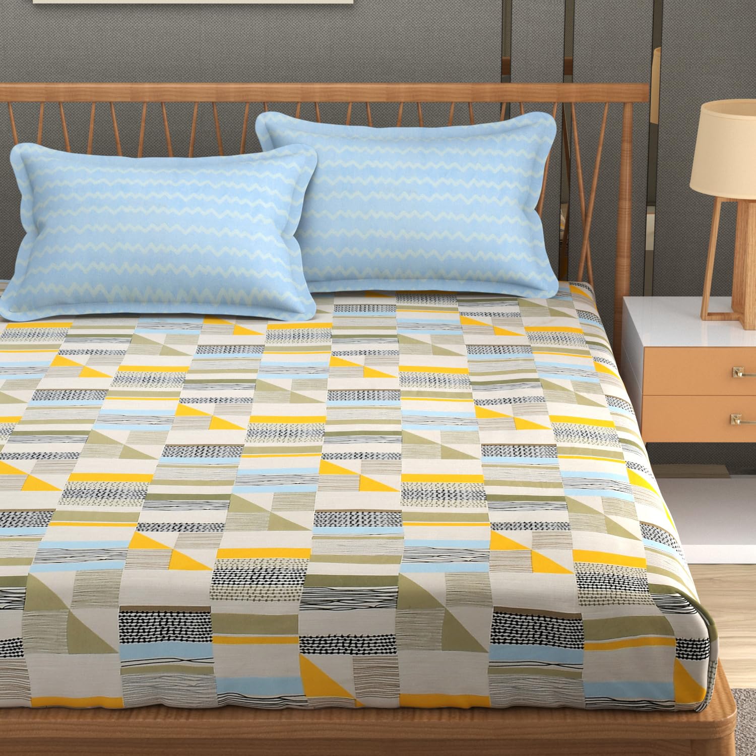 MAFATLAL Cotton Blend Floral Double Bedsheet with 2 Pillow Covers (B0DG5JM2RG) Amazon Price History, Amazon Price Tracker