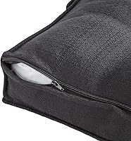 Vista 3 de Greendale Home Fashions Almohada cuadrada copetuda con funda extraíble, grande (40 pulgadas), color negro