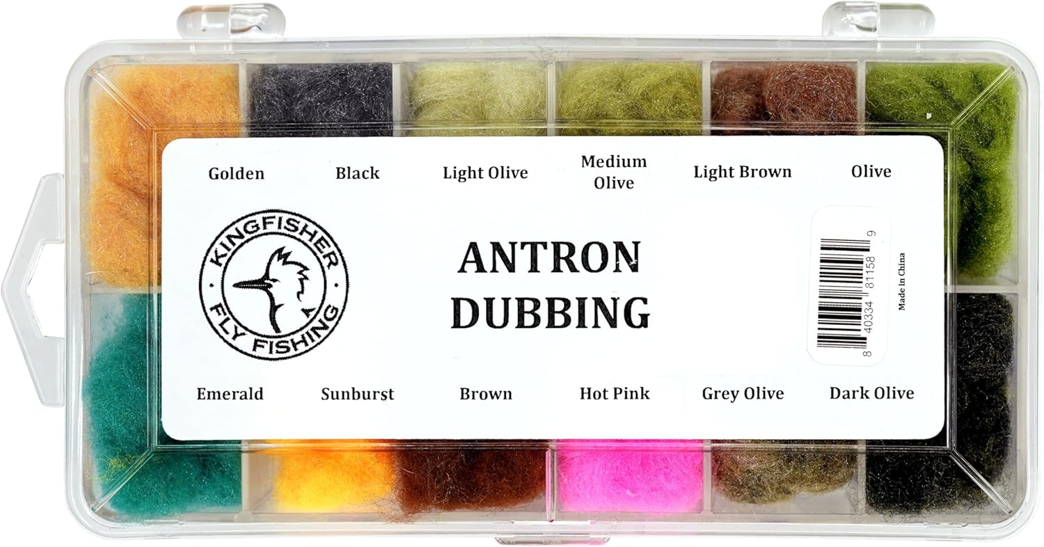 Kingfisher Fly Fishing Antron Fly Tying Dubbing Dispenser