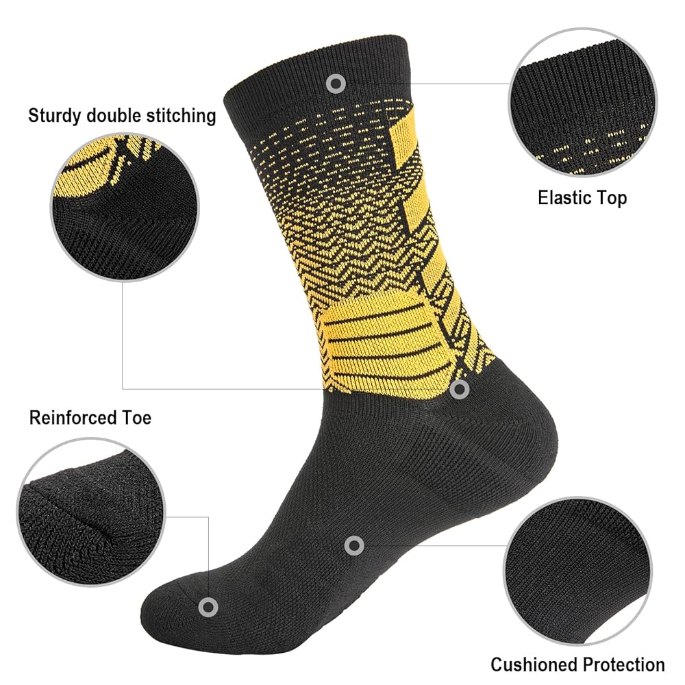 Amazon.com: DBXIIART 5 Pairs Basketball Socks Cushioned