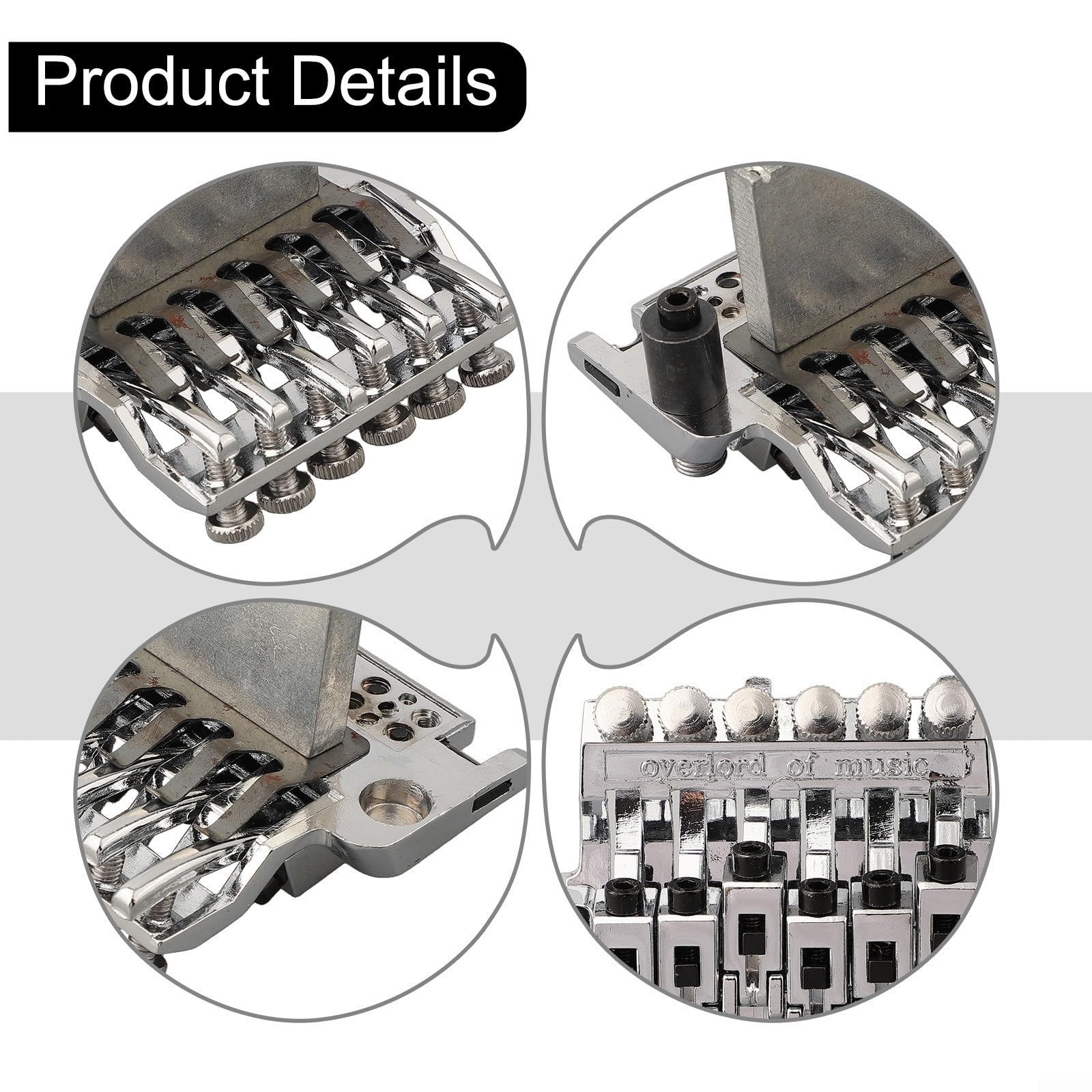 Komplettes Tremolo Kit mit Locking Nut Silber(Black)