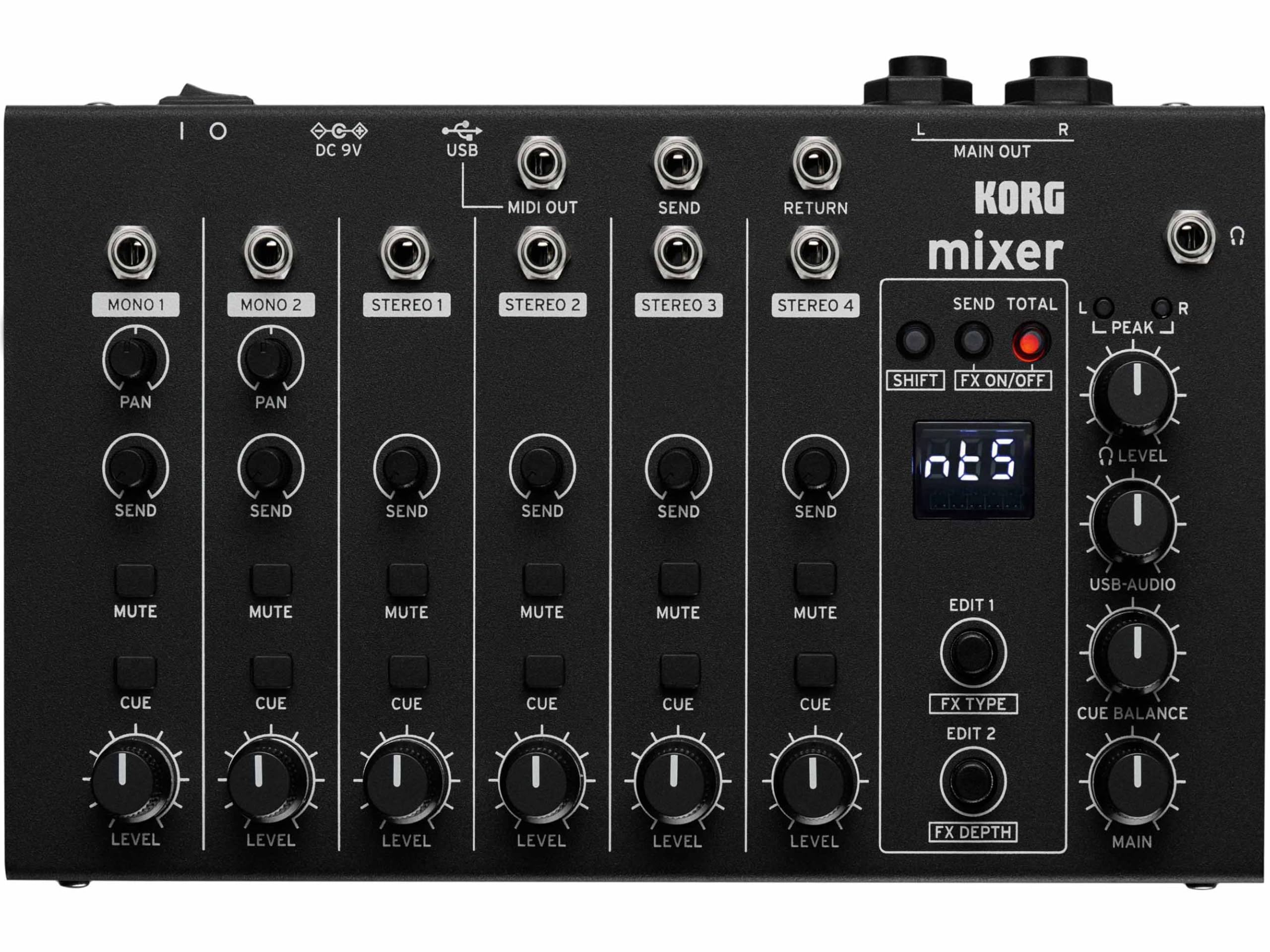 Korg Nu:Tekt NTS-4 Mixer - Kit fai-da-te Mixer Audio Professionale a 6 Canali e Interfaccia Audio con Effetti