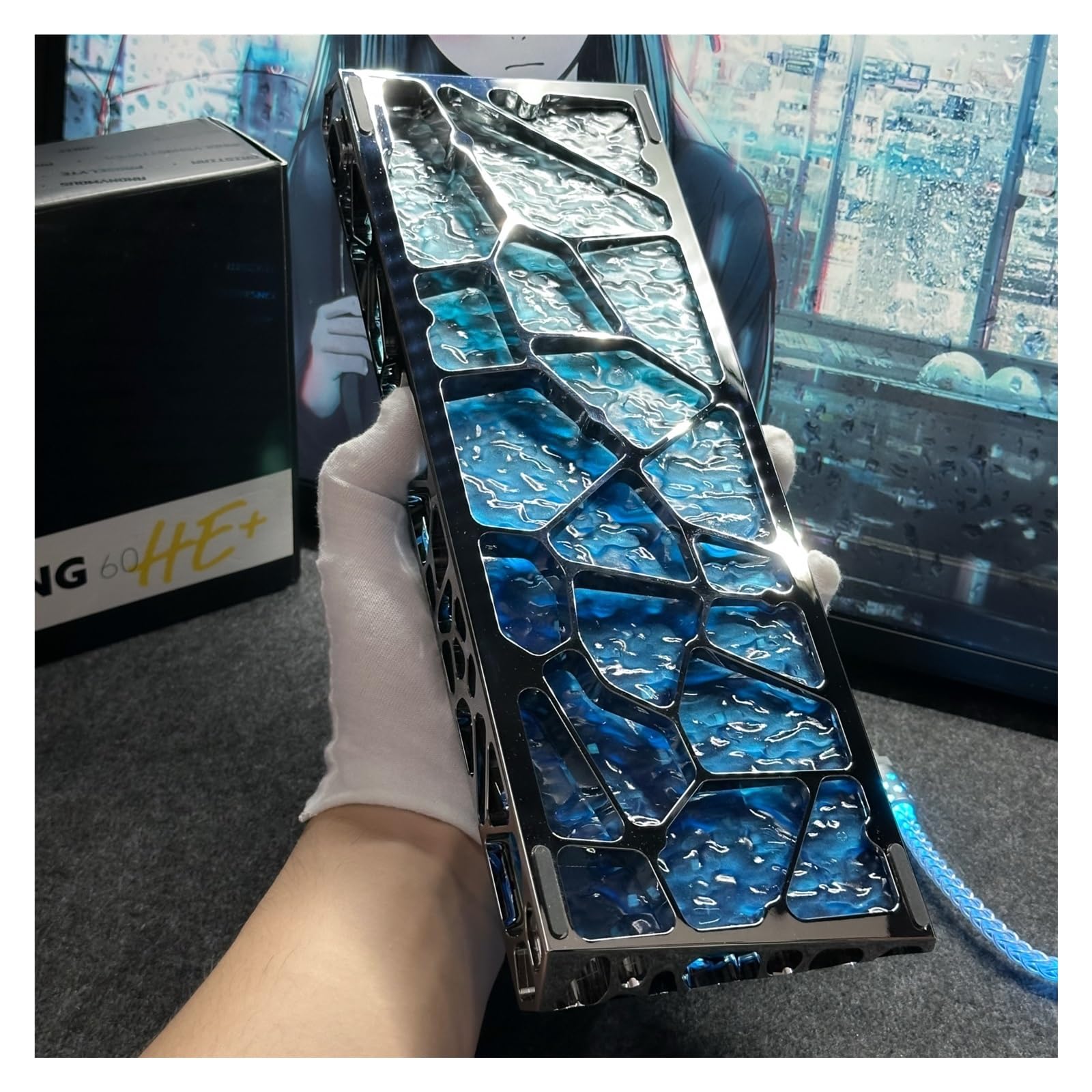 Amazon | 凹型ミラー仕上げシルバーカスタムメカニカルキーボード