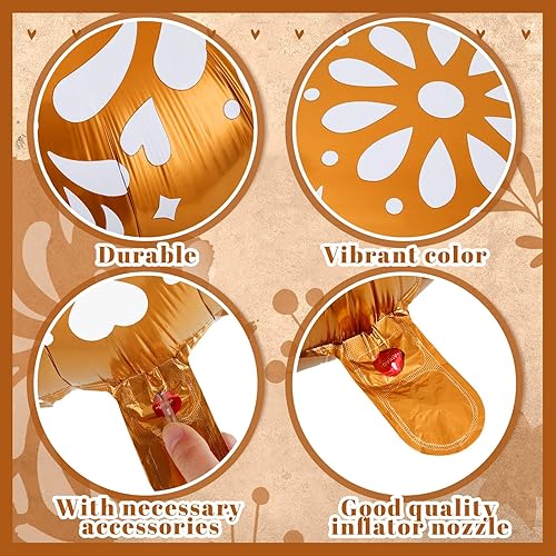 Miniatura 5 de Soaoo Juego de 6 globos de fiesta Cielito Lindo de 18 pulgadas, decoración de globos temáticos de Talavera mexicana para bodas, cumpleaños, baby