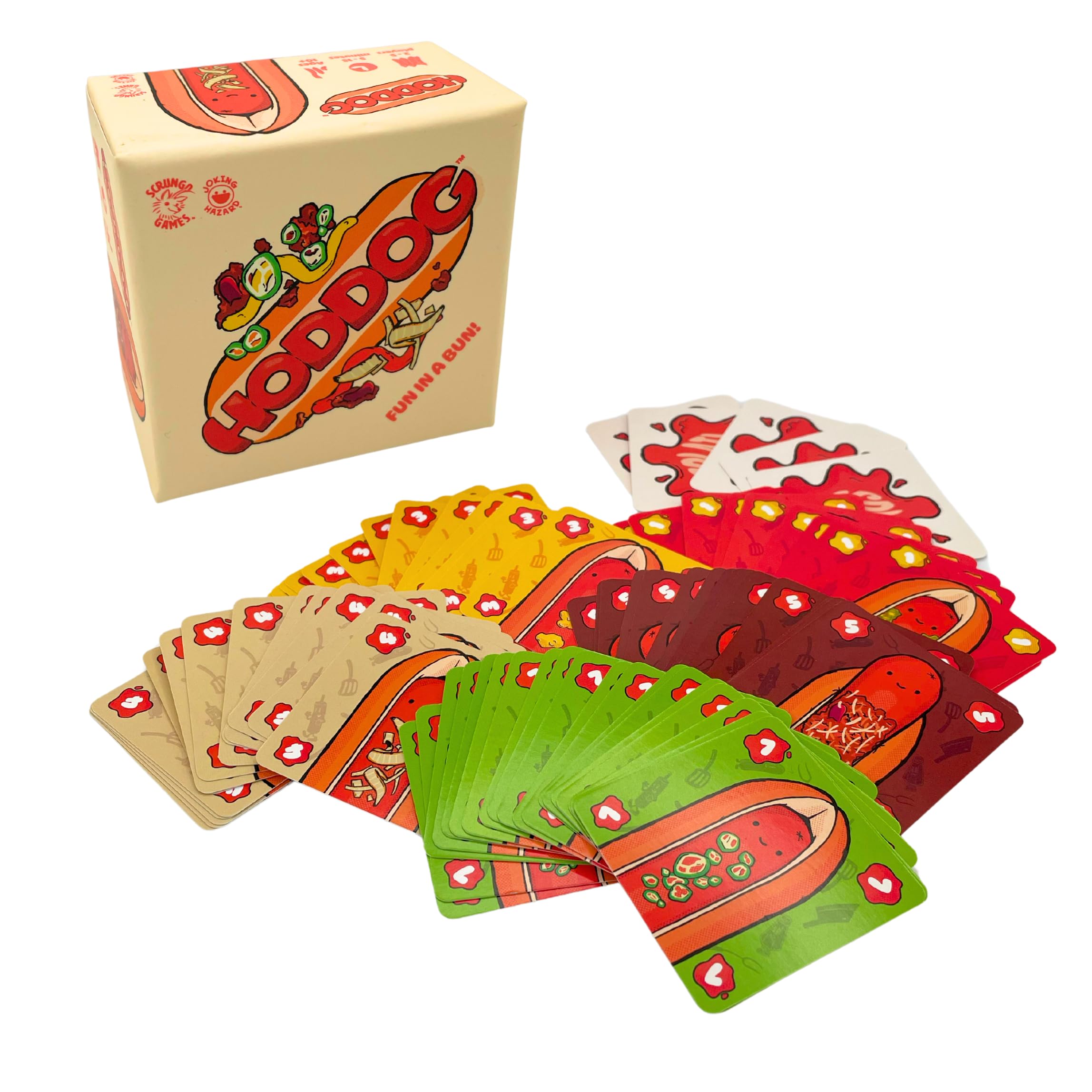 Joking Hazard Hoddog Card Game, 82 Cards for Kids & Adults, Race to Build the Longest Hoddog with Fun & Strategy