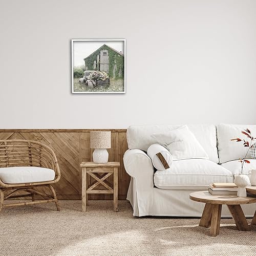 Miniatura 2 de Stupell Industries Magical Farmhouse Granero Green Vine Botanicals Flower Field, diseño de Lori Deiter, 24 x 24 pulgadas