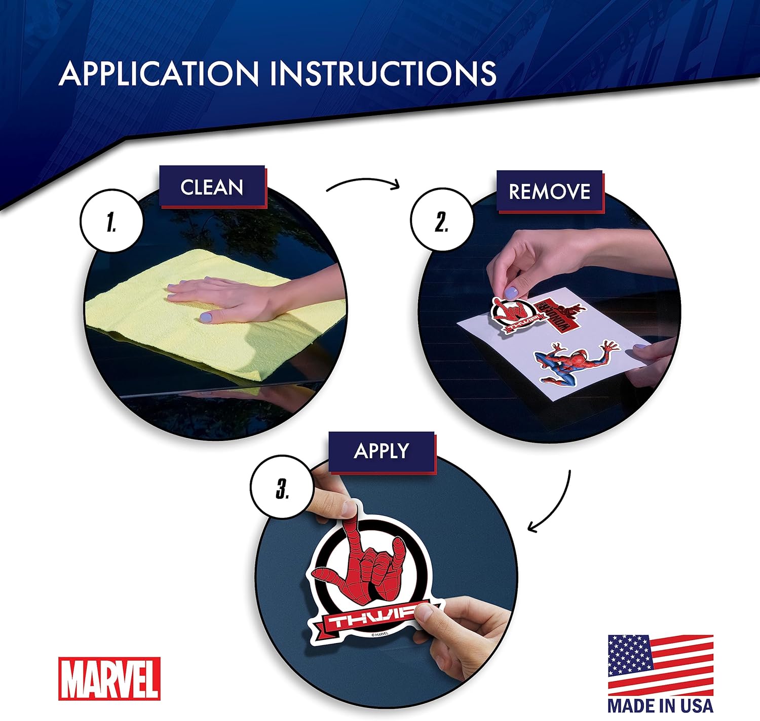 Marvel Spider-Man Decals - Set of 3 Vinyl Stickers for Water Bottle Bike Helmet Car Laptop Skateboard - Marvel Stickers for Kids and Adults - Image 6