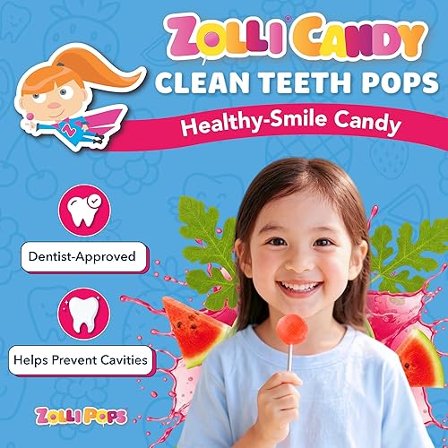 Vista 44 de Zollipops Clean Teeth - Paletas, sabor durazno, 3.1 onzas
