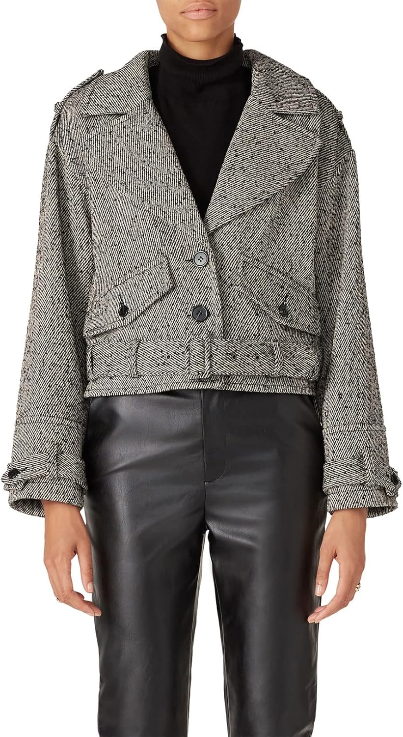 womens Grey Short Jacket - Image 3