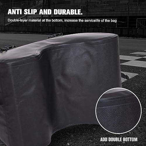 Miniatura 4 de WILD HEART Bolsa trasera impermeable para motocicleta en forma de U de 50 L, duradera, almacenamiento impermeable para motocicletas, fácil de