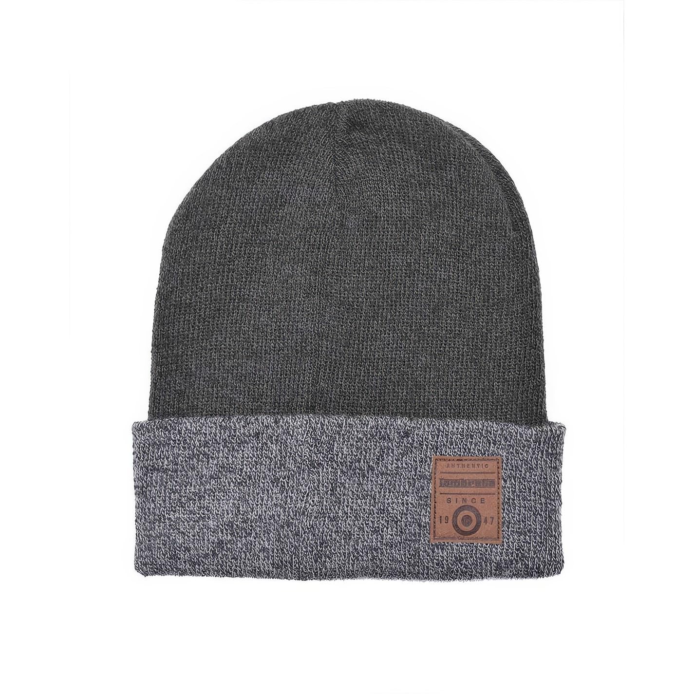Lambretta Unisex Up Beanie Black/Charcoal One Size