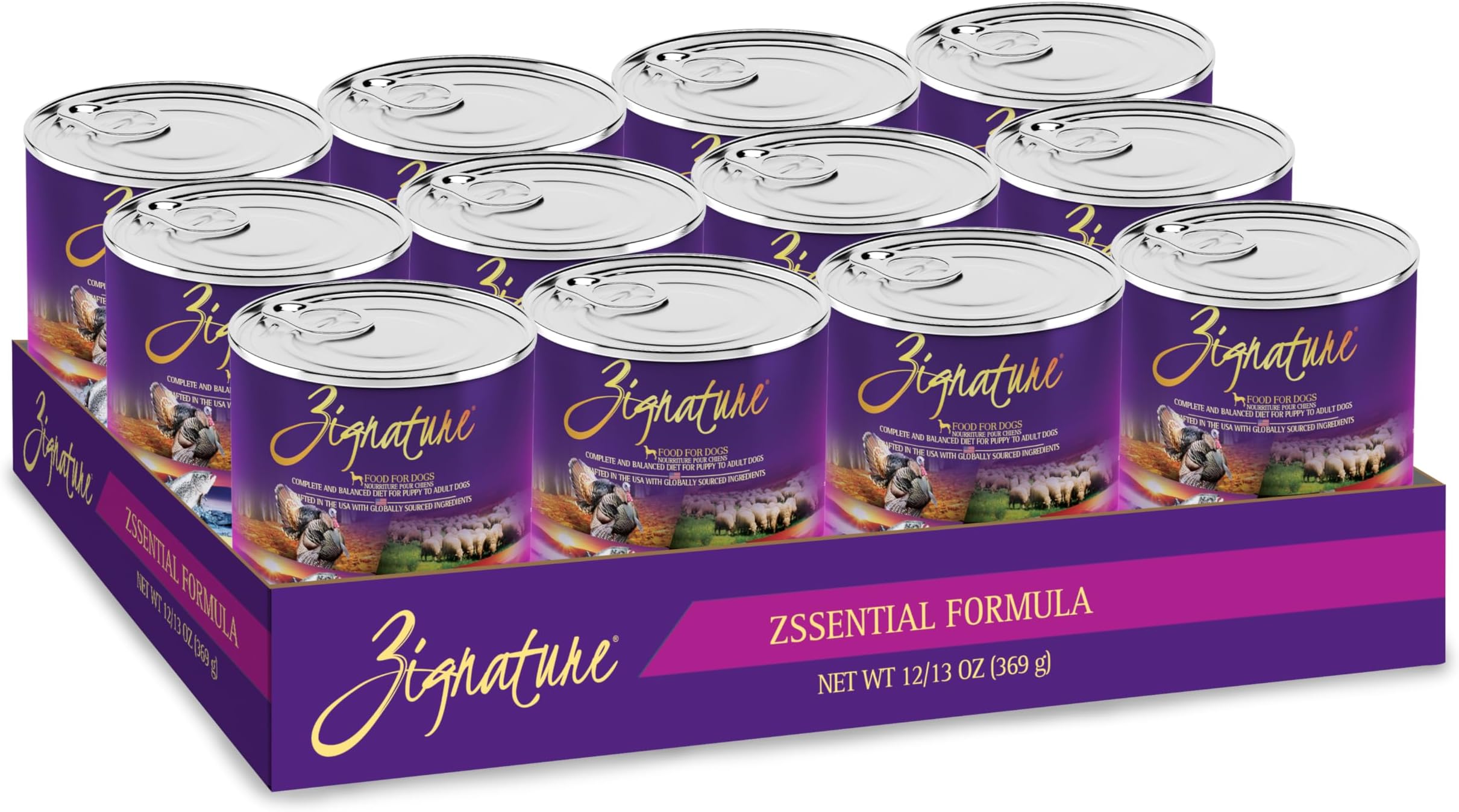 Zssential Formula Wet Canned Dog Food 13oz, case of 12