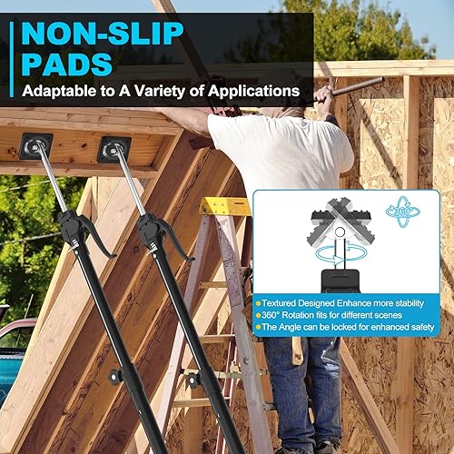 Miniatura 6 de Poste de soporte de tercera mano resistente, gatos de gabinete para instalar gabinetes con capacidad de 200 libras y se expande de 23-35 a 45-310