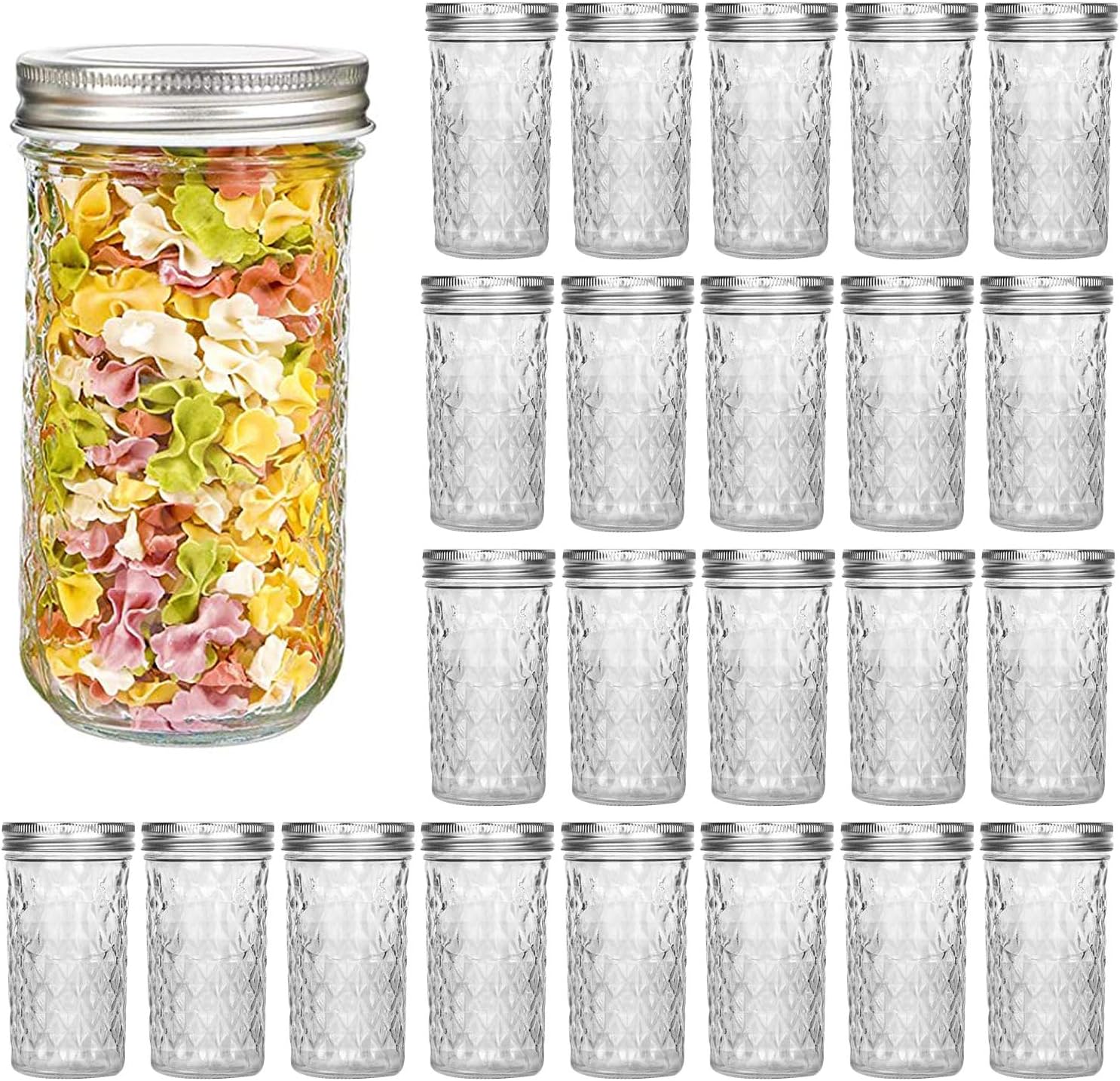 6oz / 180ml Mason Jars Glass Canning Jars, Jelly Jars With Regular Lids, Ideal for Honey,Jam,Wedding Favors,Shower Favors,Baby Foods, Set of 30 : Everything Else