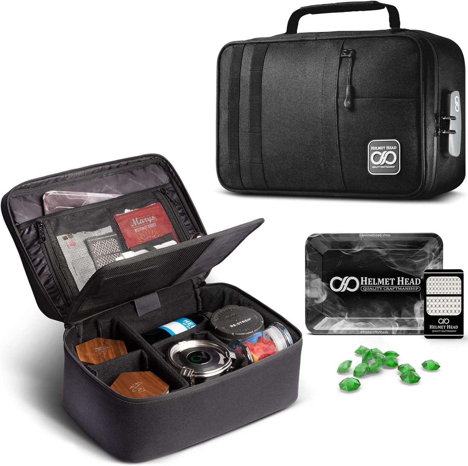 HELMET HEAD Smell Proof Bag and Stash Box. XL Smell Proof Container