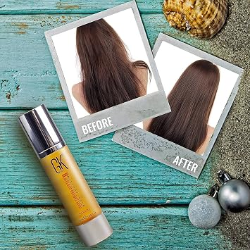 GK HAIR Global Keratin 100% Organic Argan Oil Frizz Control Serum (10ml) & (100ml) for Smoothing Nourishing Enhance Shine & Restore Healthy Radiance