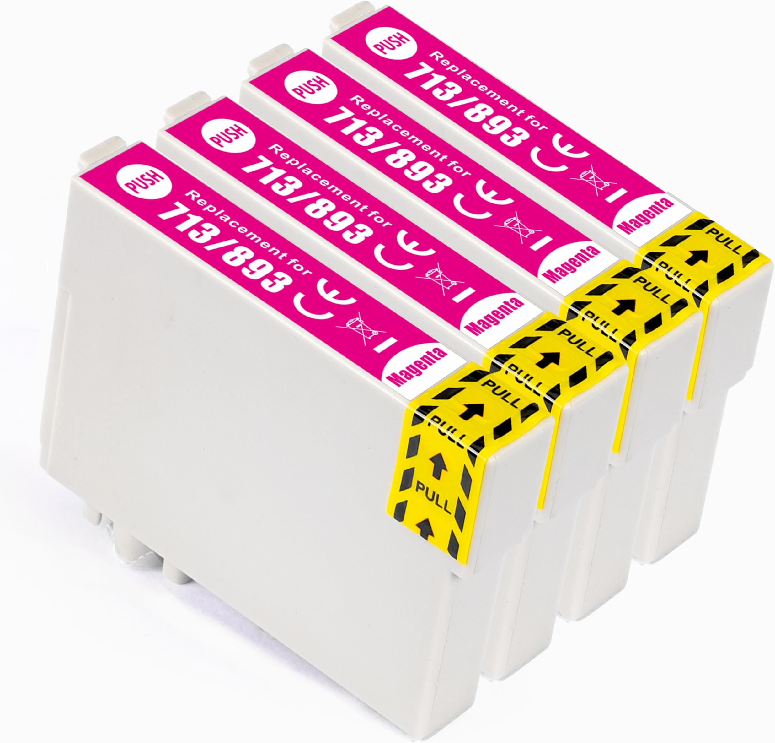 Go Inks Compatible T0713 Magenta Ink Cartridge - 4 Pack replacement for Epson Stylus Printers - 13.5ml - 4x Magenta