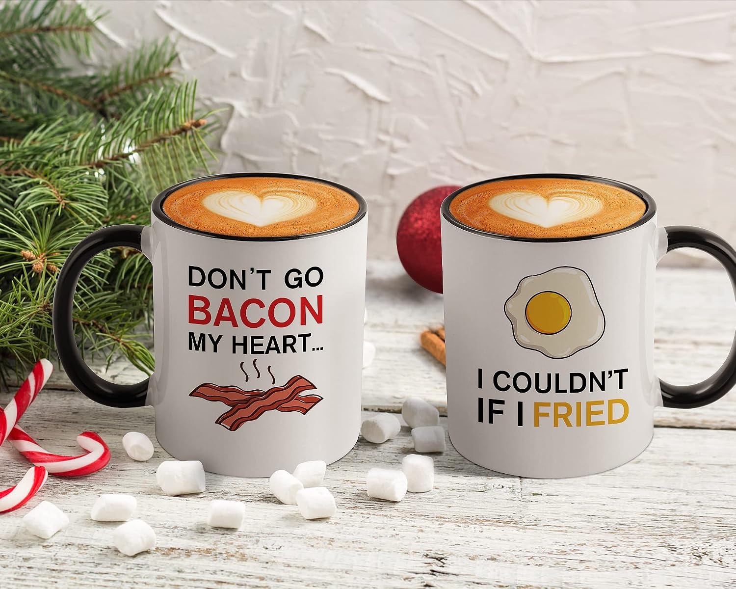 KAAYEE Funny Couple Gifts for Him and Her - Christmas, Valentine's, Wedding Anniversary Mugs, New Home Presents 12oz (A) - Image 3