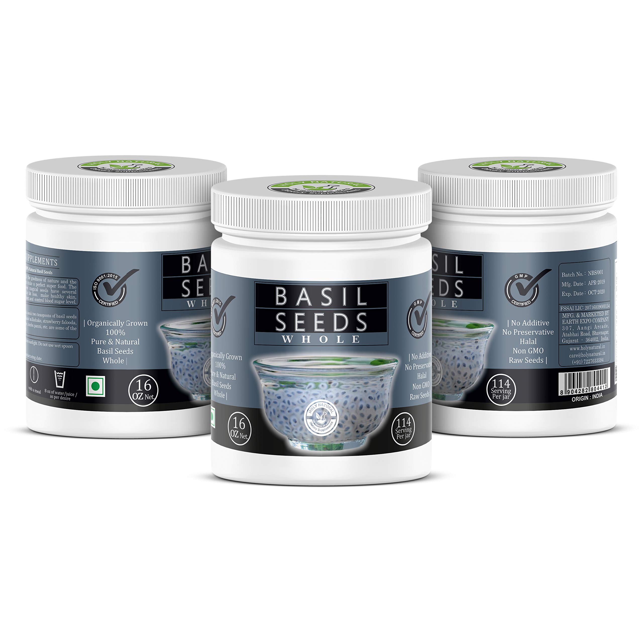 Basil Seeds 16 Oz/ 1 Lbs I Edible Basil Seeds, Sabja/Tukmaria