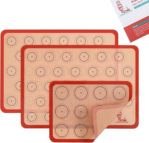 Folksy Super Kitchen Silicone Macaron Baking Mat Set