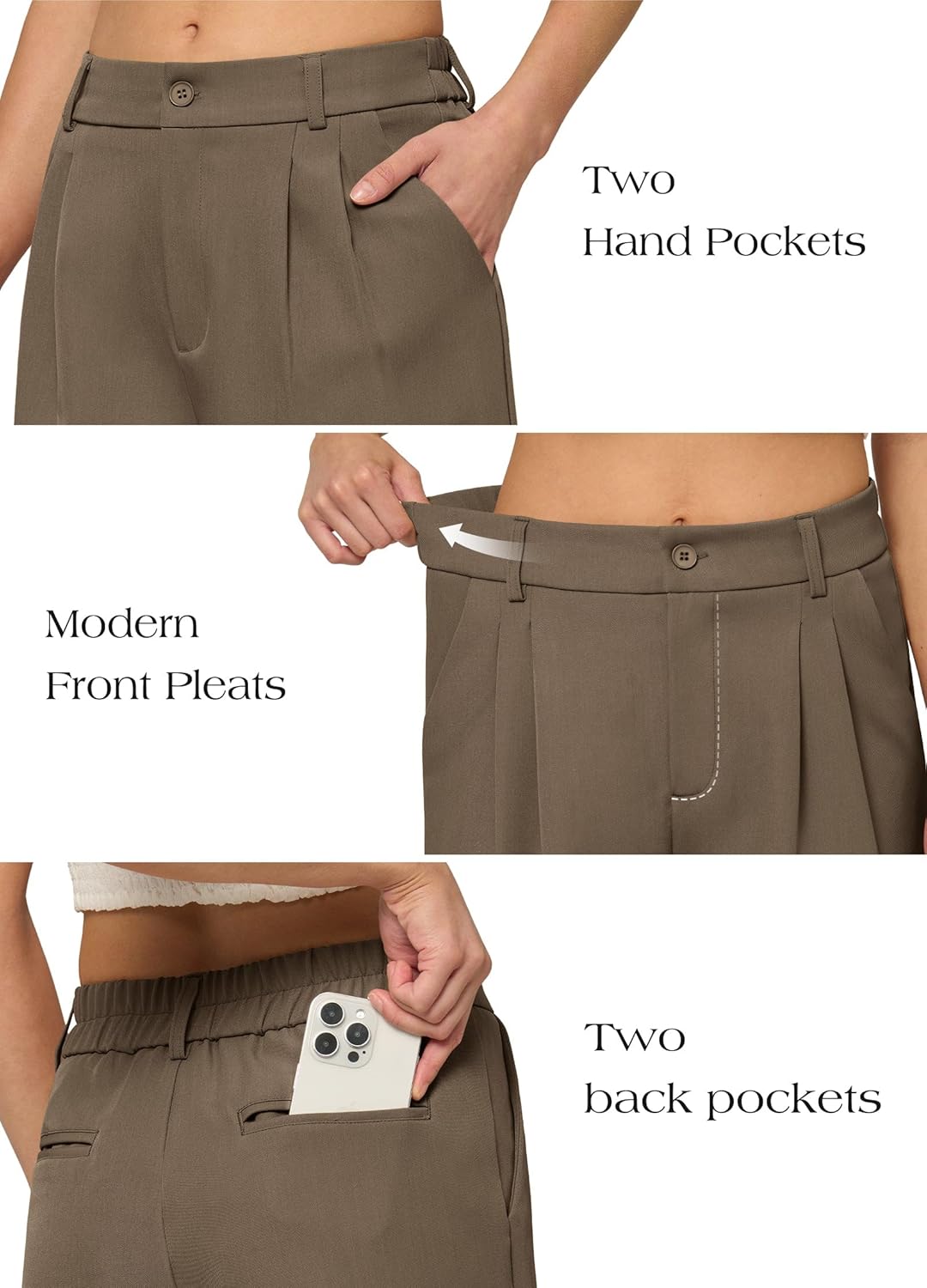 Willit Women's Shorts Wide Leg Dress Casual Work Summer Pleated Shorts High Waisted with Pockets 7" 10" - Image 5