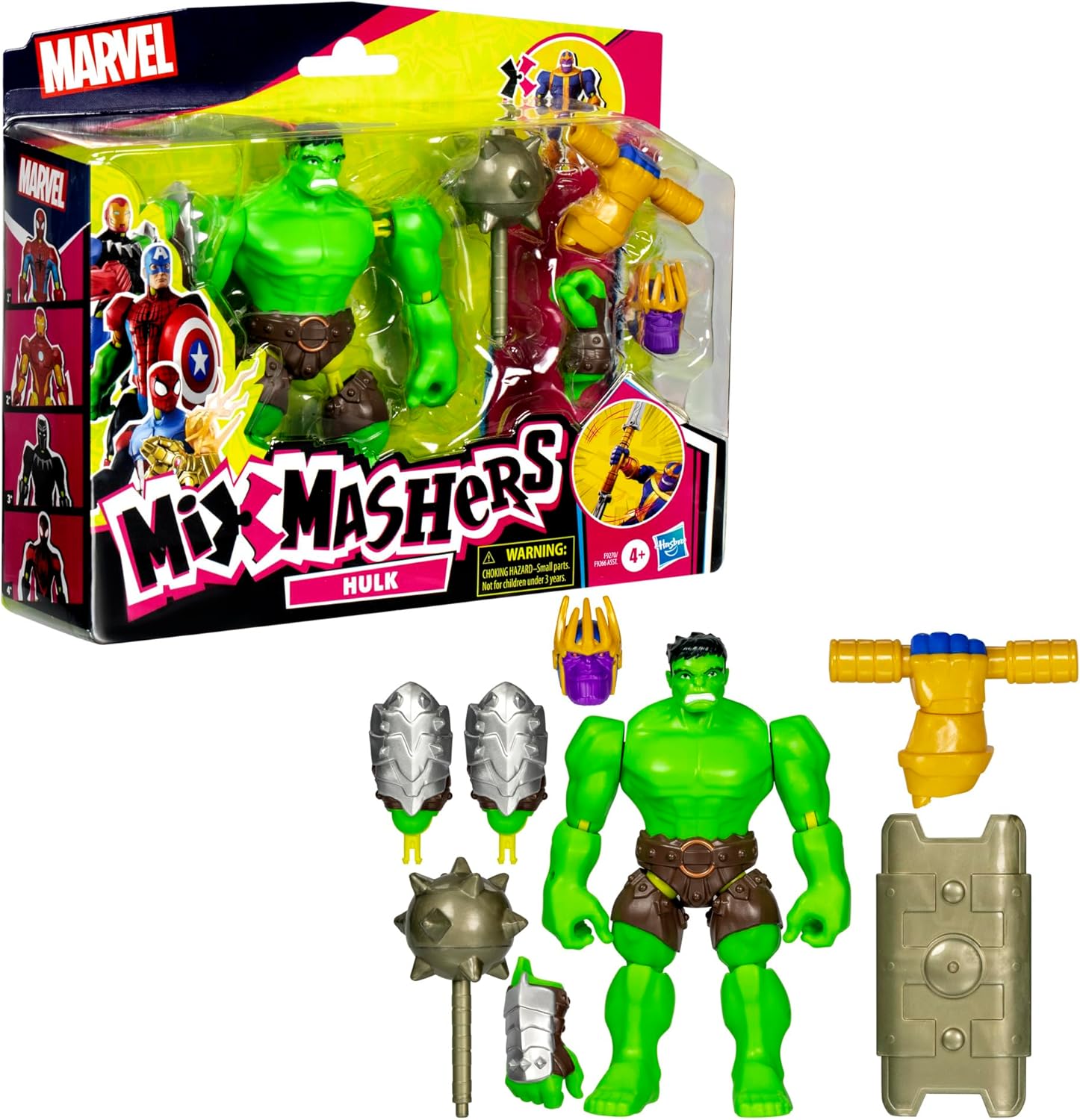 Marvel MixMashers Hulk Custom Avengers Deluxe Mix-and-Match Action Figure & Accessories, 5-Inch-Scale Super Hero Toys for Kids Ages 4+ - Image 13