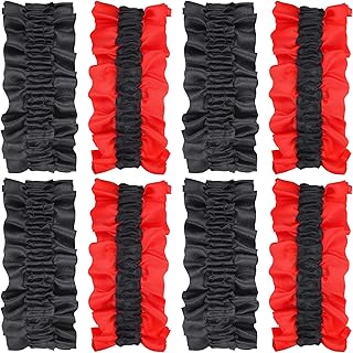 Sponsored Ad - 8 Pcs 20s Armband Garter Black Sleeve Garters for Men Roaring Red Black Arm Garters Shirt Garter Belt Costu...