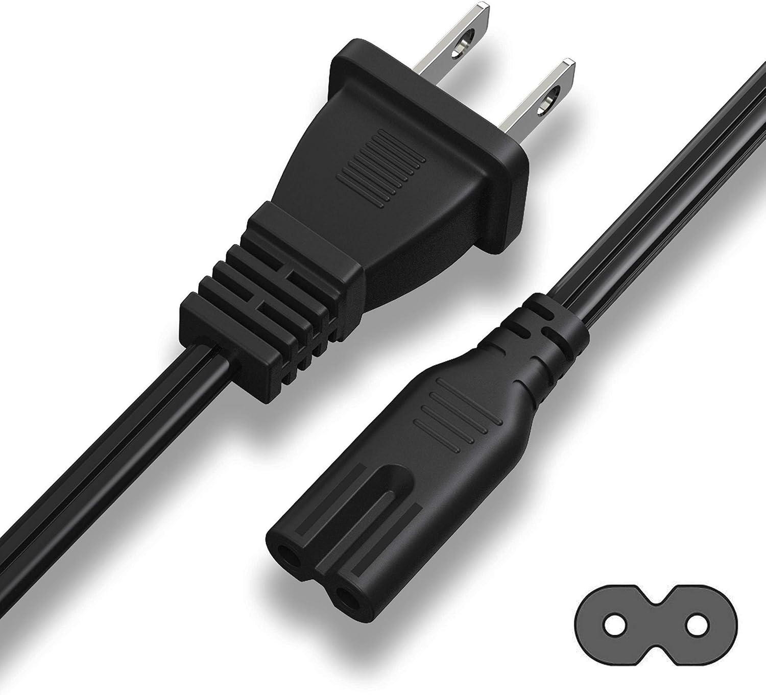 6Ft TV Power Cord for Samsung TV UN65KS8000FXZA UN40J5200AFXZA LG 43UH6100 TCL Sony: 2 Prong AC Wall Plug 2-Slot LED LCD Insignia Sharp Toshiba JVC Hisense 6Ft TV Power Cord for Samsung TV UN65KS8000FXZA UN40J5200AFXZA LG 43UH6100 TCL Sony: 2 Prong AC Wall Plug 2-Slot LED LCD Insignia Sharp Toshiba JVC Hisense