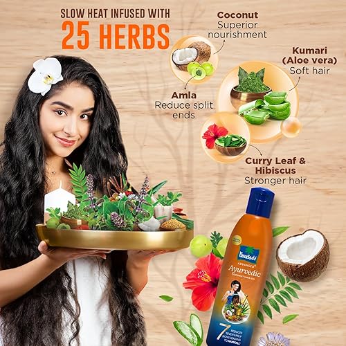 Miniatura 4 de Parachute Advansed Aceite ayurvédico para el cabello de coco con albahaca (Tulsi), aloe vera, semillas de lino, grosella espinosa (Amla)  25