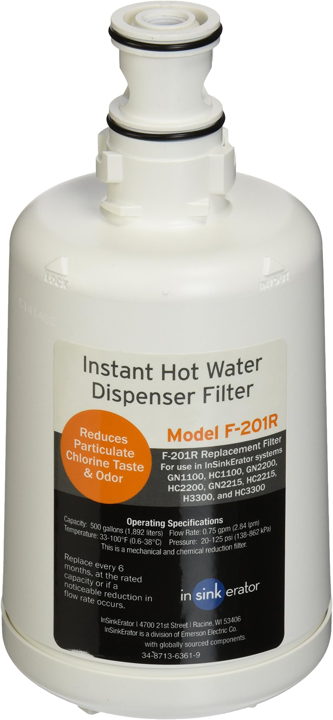F201R Filter Replacement Crtridges Hot Water Filter, Set of 2