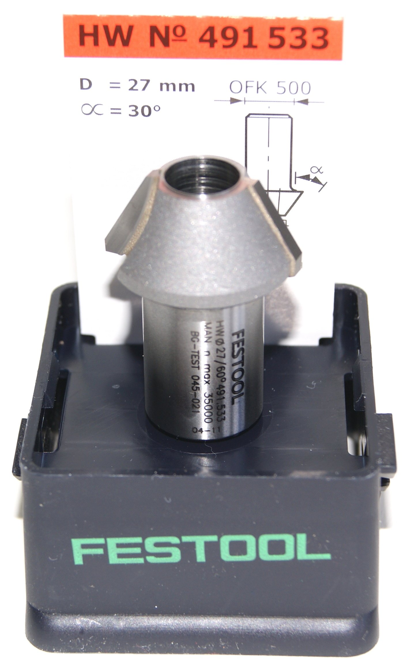 FestoolFresa de bisel HW 60°-OFK 500