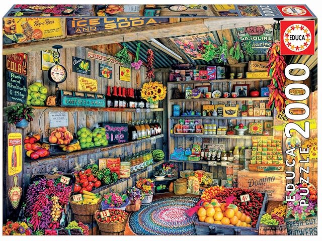 Educa - Puzzle de 2000 Piezas para Adultos | Tienda de Comestibles. Incluye Pegamento Fix Puzzle. A Partir de 14 años (17128)