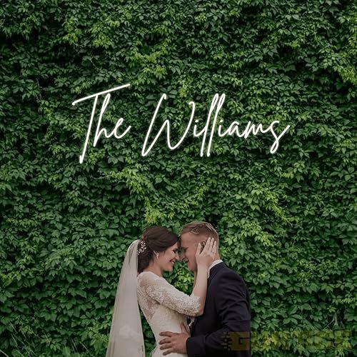 Letrero de neón personalizable con nombre de neón, para boda, dormitorio, letrero de neón personalizable con luces LED regulables para familia,