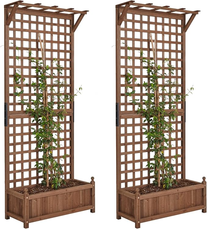 72 Inch Trellis With Planter Box