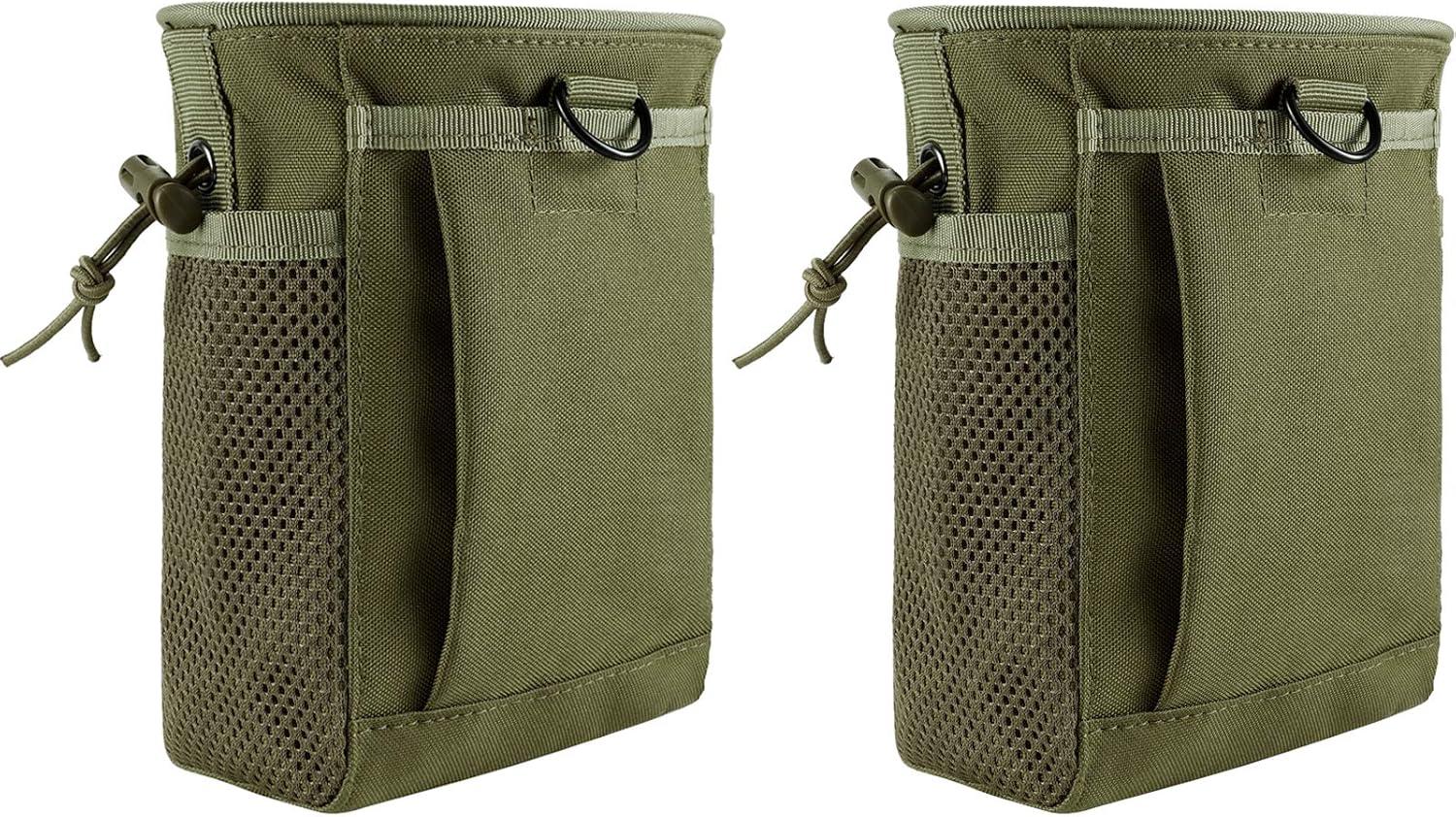 FRTKK Tactical Molle Drawstring Magazine Dump Pouch Outdoor Ammo Pouch, Adjustable Military Utility Belt Fanny Hip Holster Bag