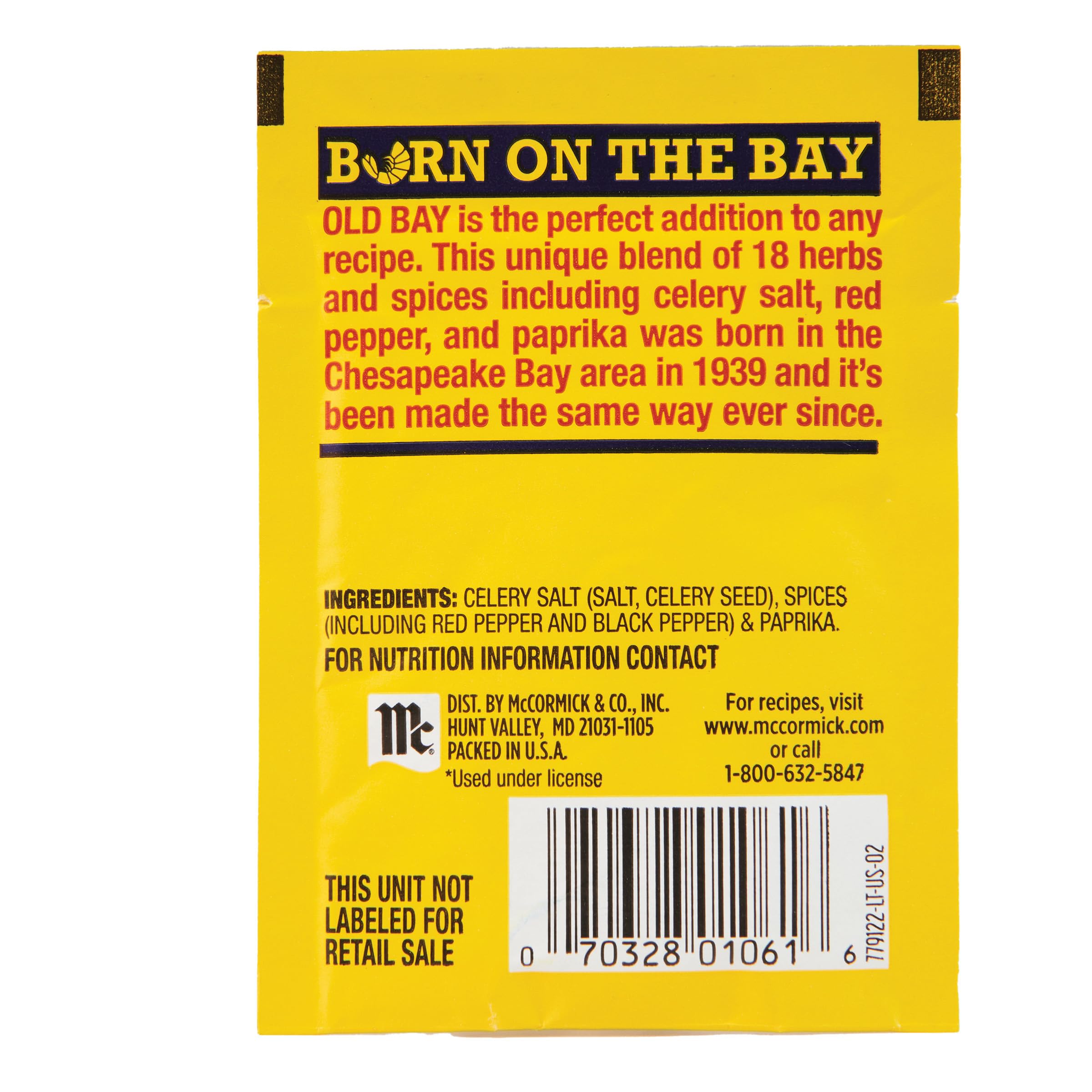 OLD BAY Seasoning 0.25 oz Pack of 400 product thumbnail 4