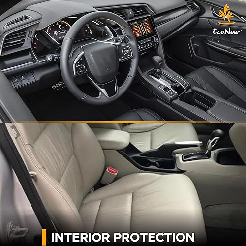 Miniatura 7 de EcoNour Parasol para parabrisas de automóvil Honda Civic (2016 - 2021)  Material de poliéster duradero 240T para Honda Civic  Parasol automotriz