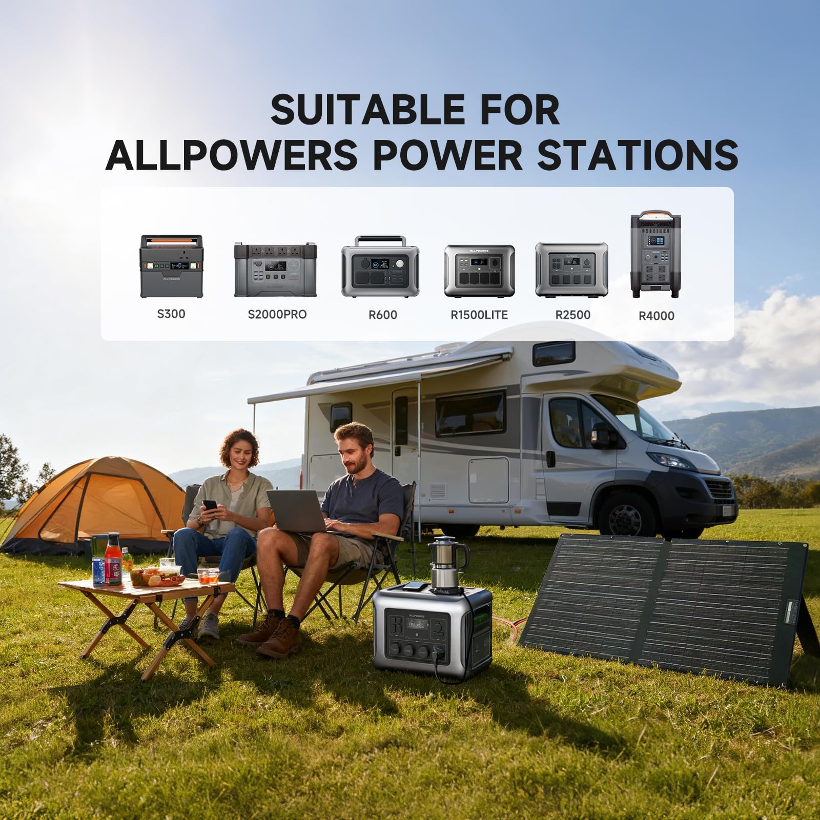 Amazon | ALLPOWERS 折りたたみ式ソーラーパネル 100W ポータブル