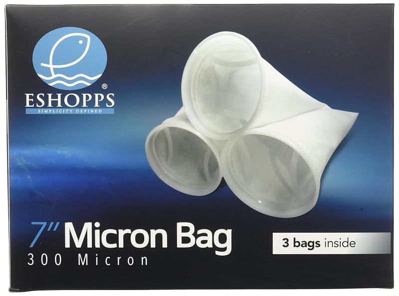 Bolsas Filtrantes Redondas para Sump ESHOPPS 17,78 cm, 300 Micron, Pacote com 3