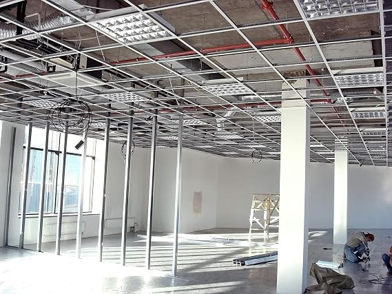 Suspended Ceiling Grid GALVANISED Coil Wire 10 Meter Hanging Fencing Tension 2MM Metal Wire with 10 Hanging Brackets Clips for Frame