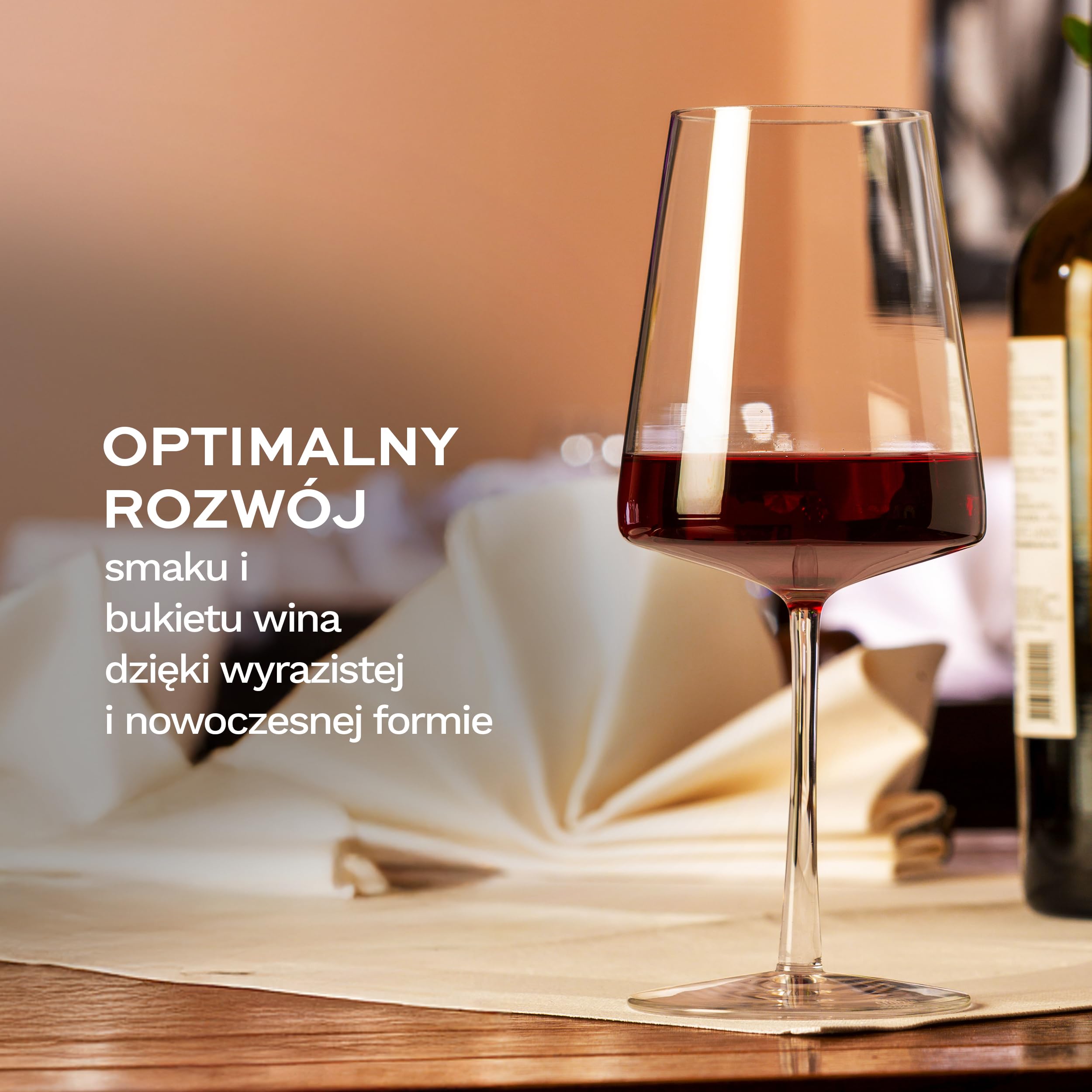 Stölzle Lausitz Kieliszki do Wina Czerwonego Power Zestaw 6 sztuk, 520ml – Kieliszki Premium do Mocnych Win – Nowoczesne Kieliszki z Kształtem Kanciastym – Odporne na Uszkodzenia i Mycie w Zmywarce